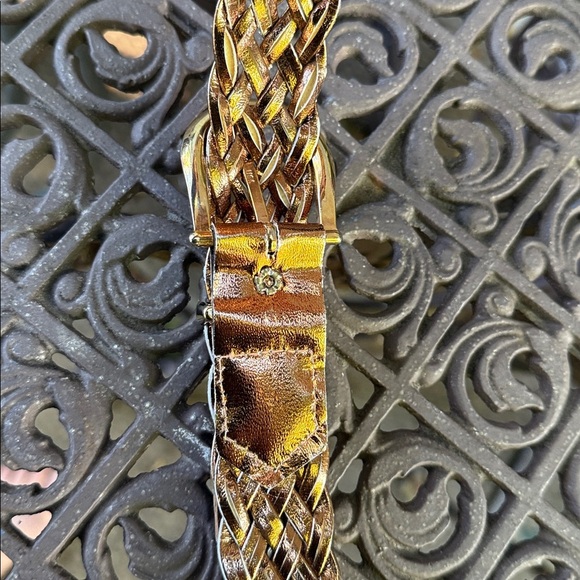 Vintage Braided Bronze Belt women’s Size 28 - Picture 3 of 4